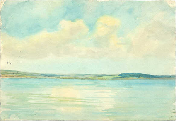 Морозов Константин Феофанович. Пейзаж с рекой 